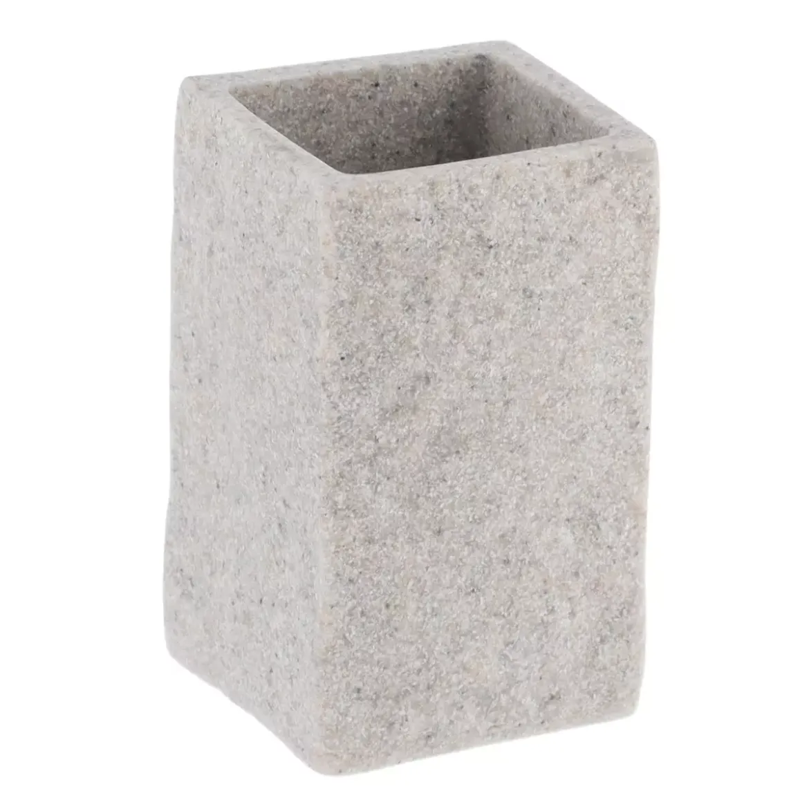 Set di accessori per il bagno effetto pietra Grigio