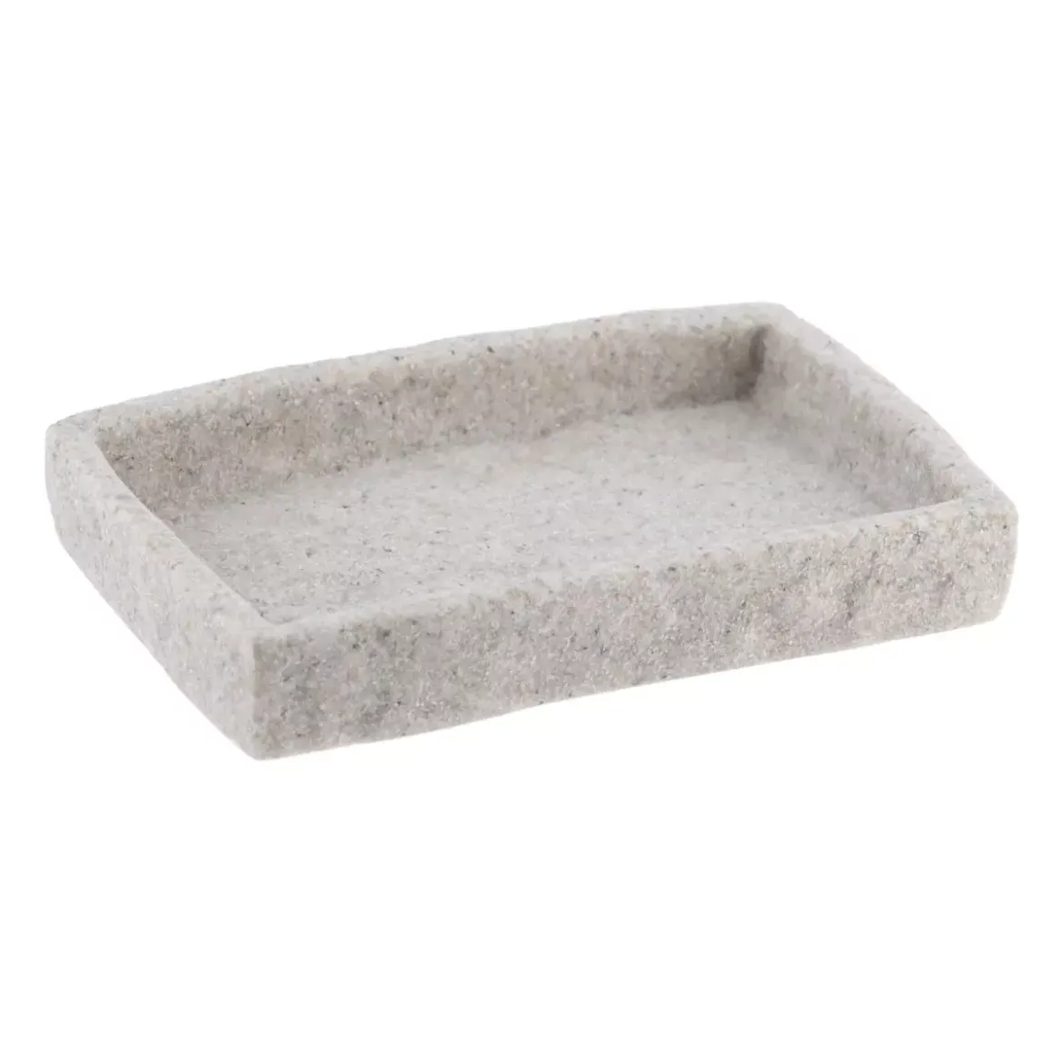 Set di accessori per il bagno effetto pietra Grigio