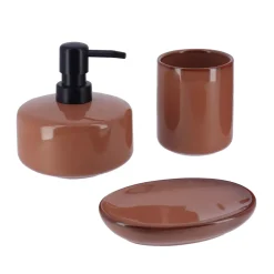 Set di accessori per il bagno gres laccato Season color Ambra