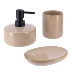 Set di accessori per il bagno gres laccato Season color Beige