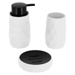 Set di accessori per il bagno Rubby Bianco