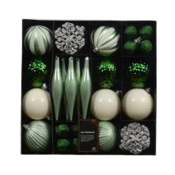Set di addobbi per albero di Natale Christmas Verde matcha e bianco lana