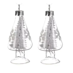 Set di 2 alberelli di Natale da appendere (8 cm) Genève Trasparente
