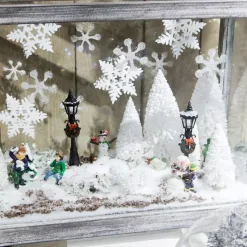 Set di 9 alberi Bianco per la creazione di un villaggio