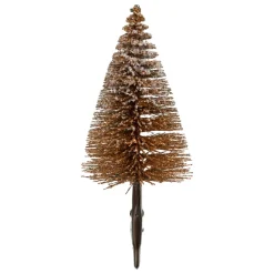 Set di 4 alberi di Natale con pinza (H15 cm) Foresta incantata Marrone