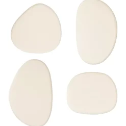 Set di 4 appendiabiti da parete in legno (H10 cm) Karen Avorio