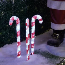 Set di 3 bastoncini di zucchero 90 LED (60 cm) Bianco freddo