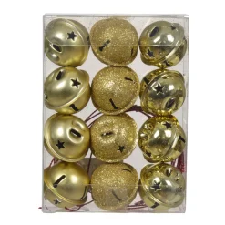 Set di 12 campanelle da appendere (D3 cm) Christmas Stars Oro