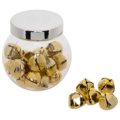 Set di 24 campanelli in metallo dorato da spargere