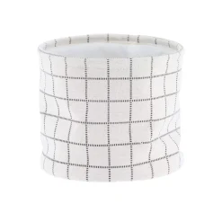 Set di 3 cestini portaoggetti (17 cm) Quadretti Bianco