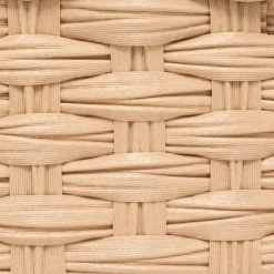 Set di 3 cestini portaoggetti intrecciati bassi (27 x 20 cm) Garlic Beige