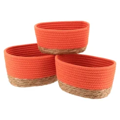 Set di 3 cesti portaoggetti (H13 cm) Timeless Arancione