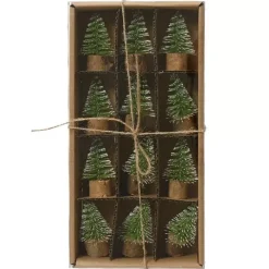 Set di decorazioni da spargere Abeti in set di 12 Verde