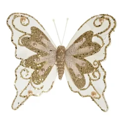 Set di 3 farfalle Perles de rocaille Champagne