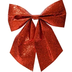 Set di 5 fiocchi di Natale (H9 cm) Brillante Rosso