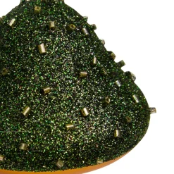Set di 3 funghi con clip (H10 cm) Lustrini di Natale Verde