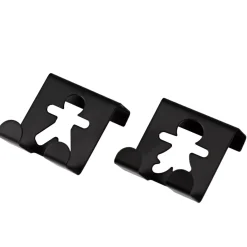 Set di 2 ganci metallo (H4,8 cm) Bonhommes Nero