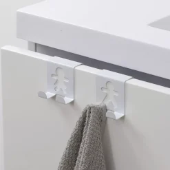 Set di 2 ganci metallo (H4,8 cm) Bonhommes Bianco