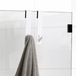Set di 2 ganci speciale parete doccia (H18 cm) Bianco