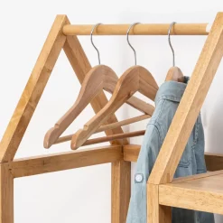 Set di 4 grucce per bambini in legno (H19 cm) Marrone Naturale