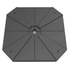 Set di 4 lastre per Ombrellone decentrato 20L - Nero