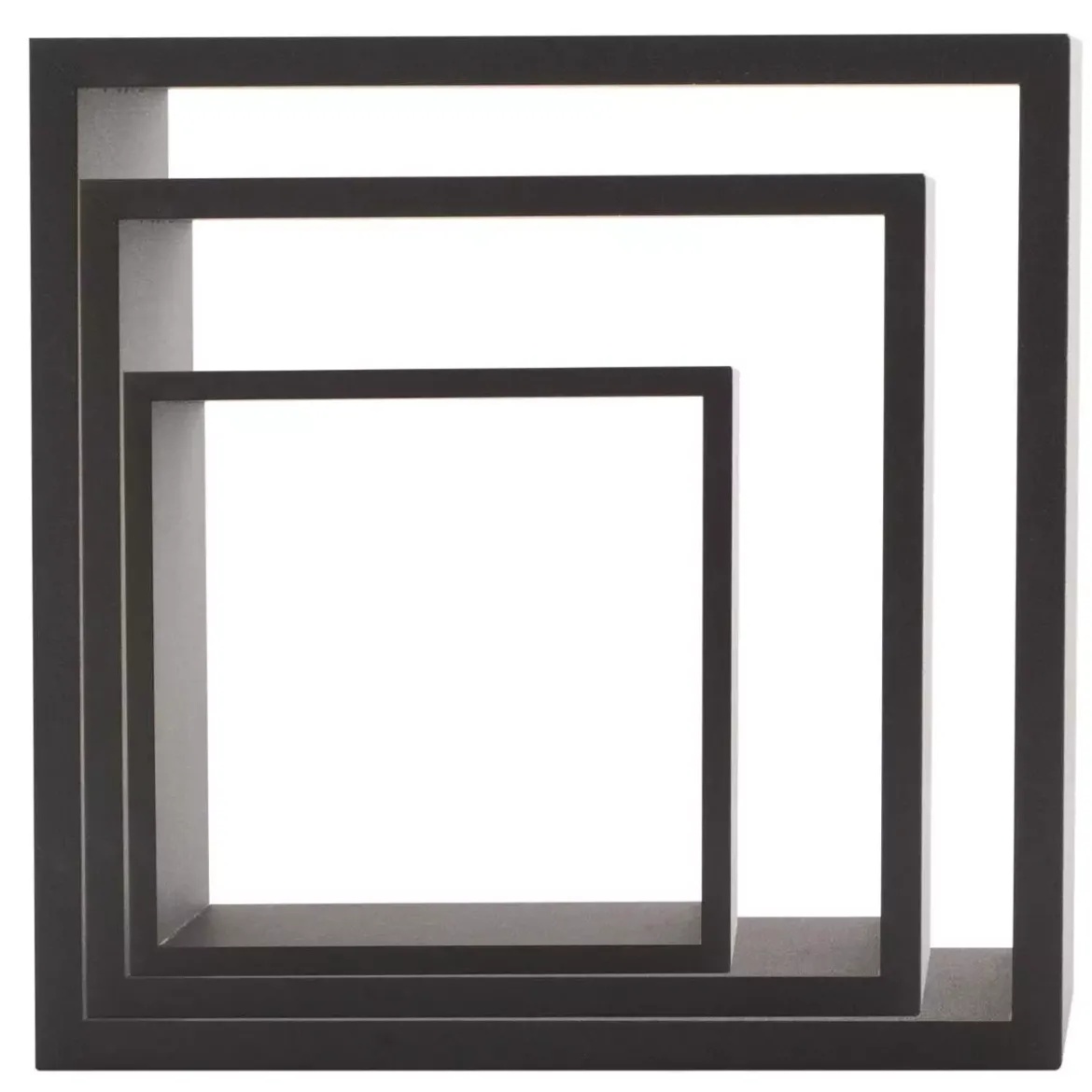 Set di 3 mensole Cube Nero Modello piccolo