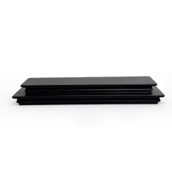 Set di 2 mensole in legno da parete (L70 cm) Jaspery Nero