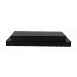 Set di 2 mensole in legno da parete (L60 cm) Bowi Nero
