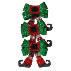 Set di 3 nodi natalizi (H12 cm) Gambe folletto scherzoso