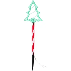 Set di 5 paletti luminosi con pile 45 LED (H44 cm) Abeti Candy Multicolore