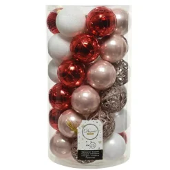 Set di 37 palline di Natale Alpine Rosso