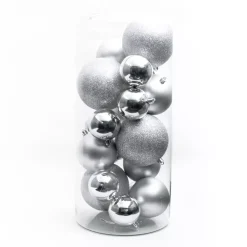 Set di 20 palline di Natale assortite New Alpine Argento