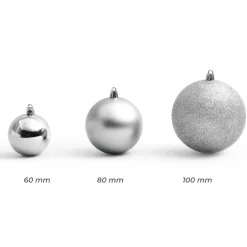 Set di 20 palline di Natale assortite New Alpine Argento