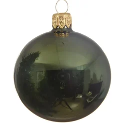 Set di 6 palline di Natale di vetro (D80 mm) Arctique Verde abete