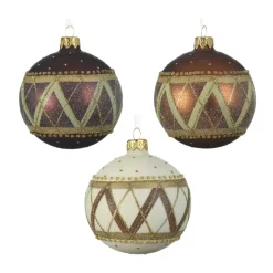 Set 6 di palline di Natale di vetro (80 mm) Elia Cannella