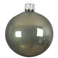 Set di 6 palline di Natale di vetro (D80 mm) Arctique brillanti Verde muschio