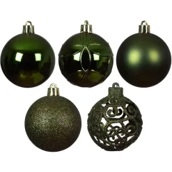 Set di 35 palline di Natale (D60 mm) Aravis mix Verde abete