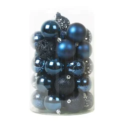 Set di 35 palline di Natale (D60 mm) Aravis mix Blu notte