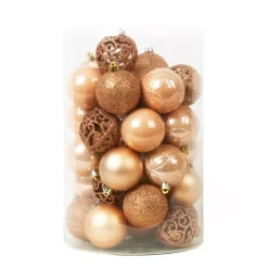 Set di 35 palline di Natale (D60 mm) Aravis mix Pesca