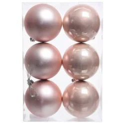 Set di 6 palline di Natale (D80 mm) Aravis Rosa cipria