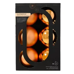 Set di 6 palline di Natale (D80 mm) Aravis Cognac