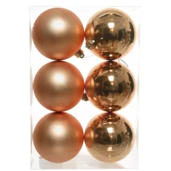 Set di 6 palline di Natale (D80 mm) Aravis Cognac