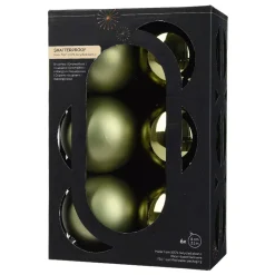 Set di 6 palline di Natale (D80 mm) Aravis Verde rosmarino