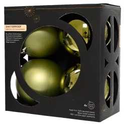 Set di 4 palline di Natale (D100 mm) Aravis Verde rosmarino