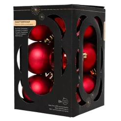 Set di 12 palline di Natale (D60 mm) Aravis Bordeaux
