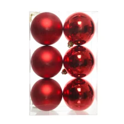 Set di 6 palline di Natale (D80 mm) Aravis Rosso