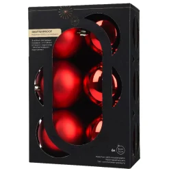 Set di 6 palline di Natale (D80 mm) Aravis Rosso