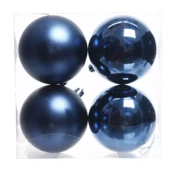 Set di 4 palline di Natale (D100 mm) Aravis Blu notte