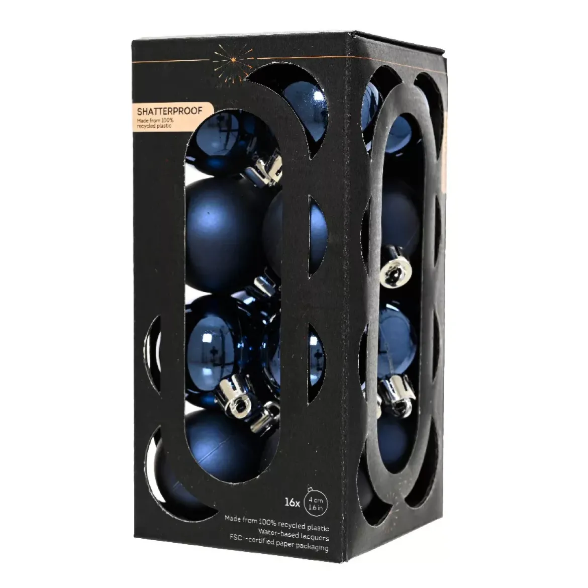 Set di 16 palline di Natale (D40 mm) Aravis Blu notte