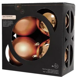 Set di 4 palline di Natale (D100 mm) Aravis Cognac
